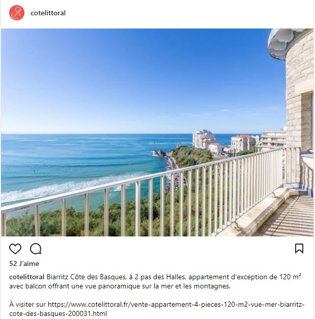 bien immobilier prestige instragram